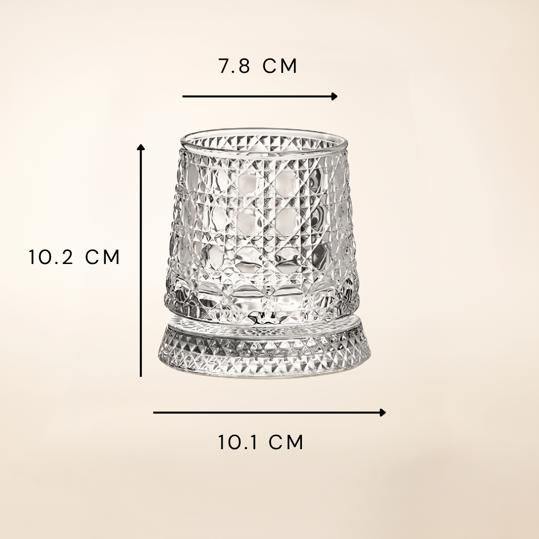 Vaso Giratorio para Whisky de Cristal Premium